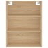 Aparador alto madera contrachapada color roble 69,5x34x180