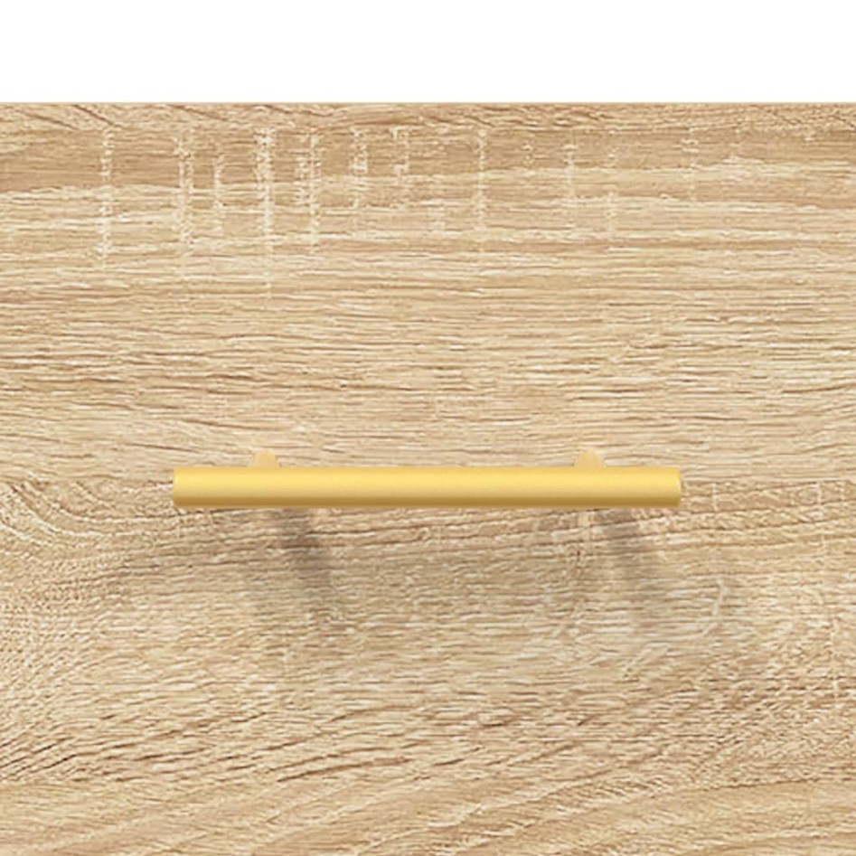 Aparador alto madera contrachapada color roble 69,5x34x180