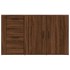 Aparador de madera contrachapada marrón roble 100x33x59,5