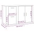 Aparador madera contrachapada roble ahumado 100x33x59,5