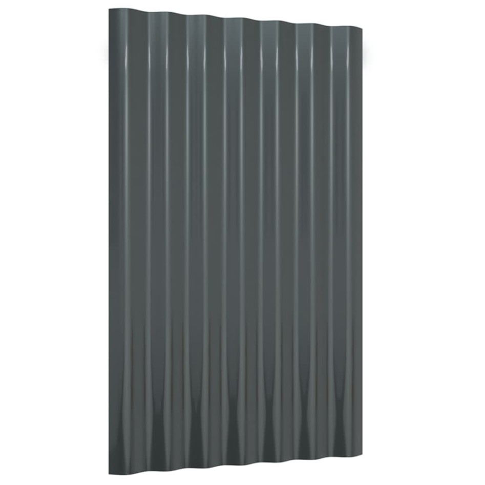 Paneles tejado 36 uds acero recubierto gris antracita 60x36