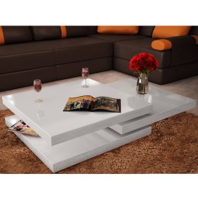 Mesa de centro con 3 niveles blanco