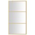 Mampara puerta ducha vidrio transparente ESG dorado 100x195