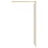 Mampara puerta ducha vidrio transparente ESG dorado 100x195