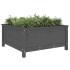 Jardinera madera maciza de pino gris 82,5x82,5x39