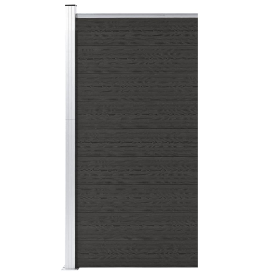Panel de valla WPC negro 95x186