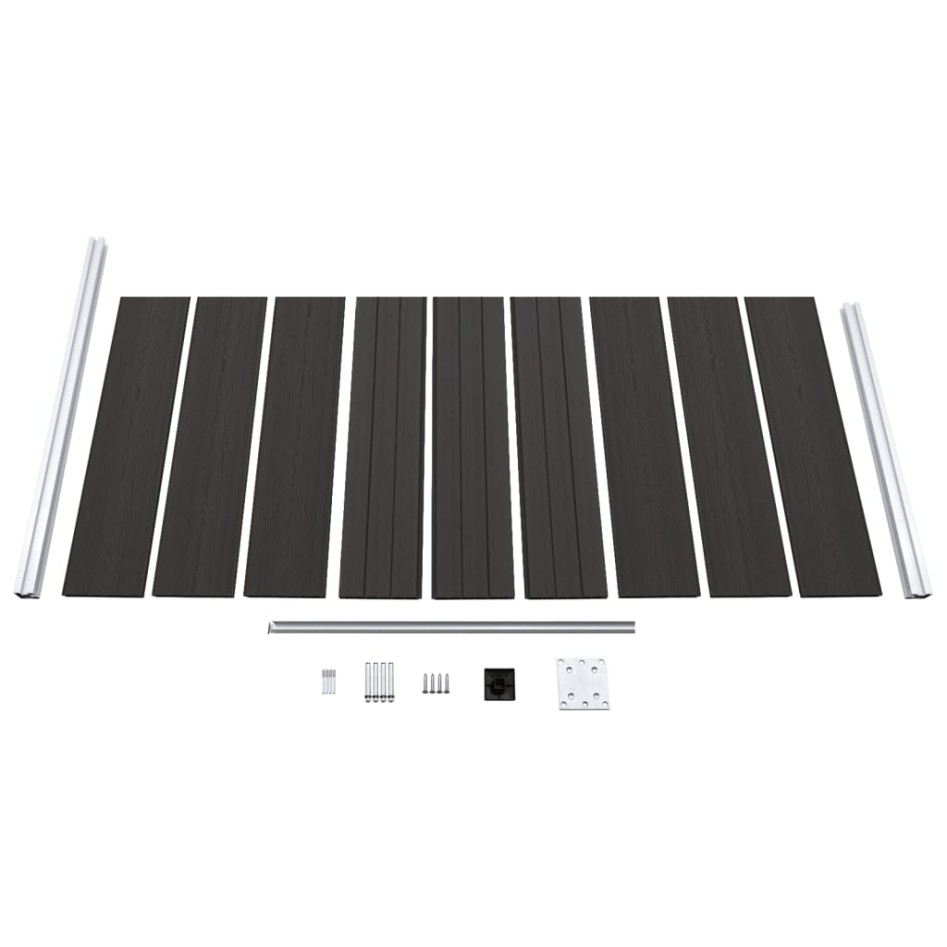 Panel de valla WPC negro 95x186