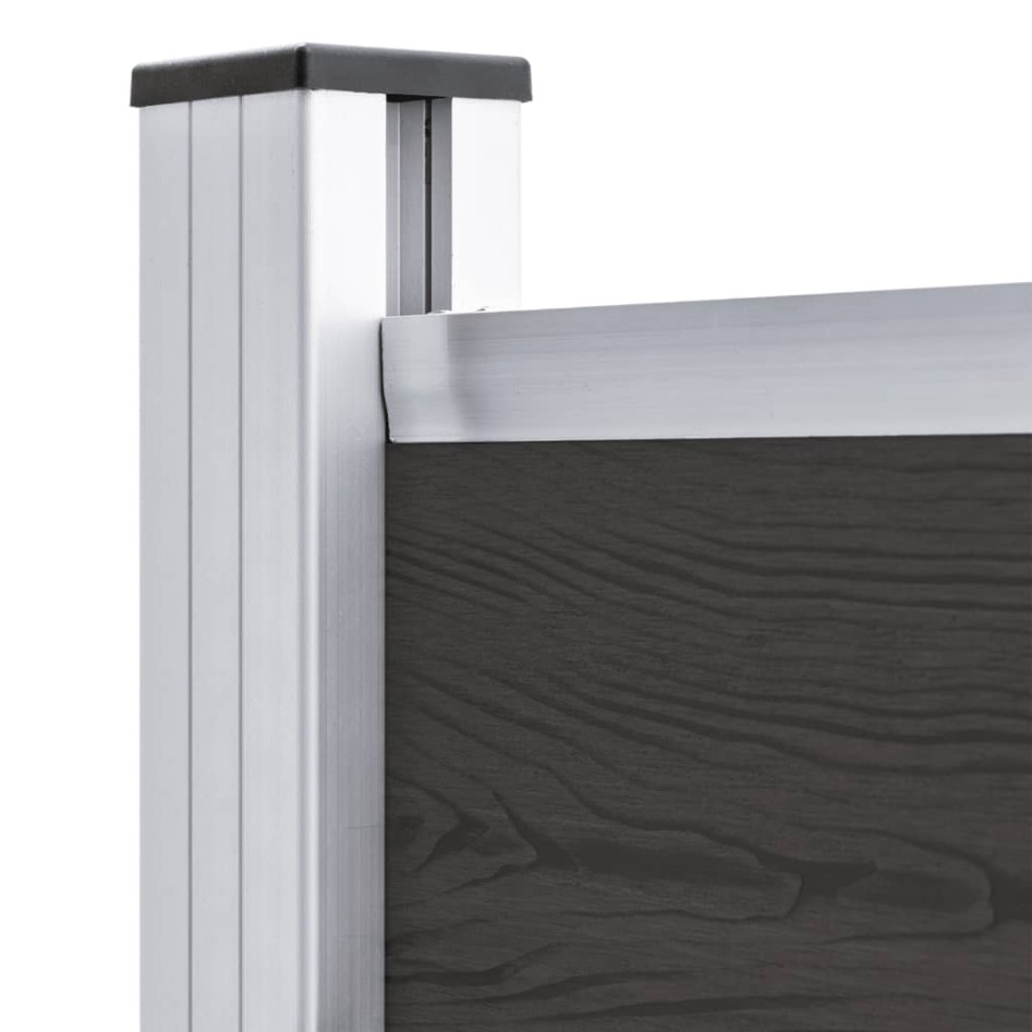 Panel de valla WPC negro 95x186