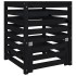 Compostador de madera maciza de pino negro 63,5x63,5x77,5