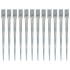 Picas de tierra 12 uds acero galvanizado plateado 7x7x90