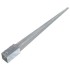 Picas de tierra 12 uds acero galvanizado plateado 7x7x90