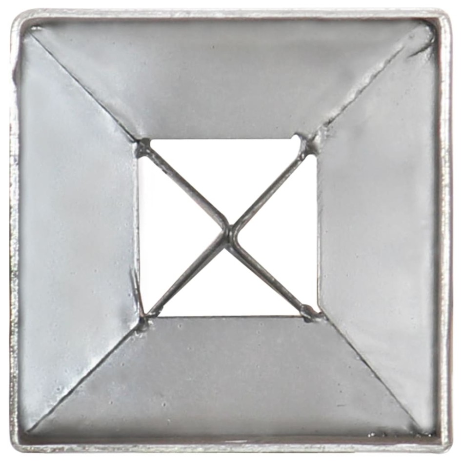 Picas de tierra 12 uds acero galvanizado plateado 7x7x90