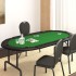Tablero de póquer plegable para 10 jugadores verde 208x106x3