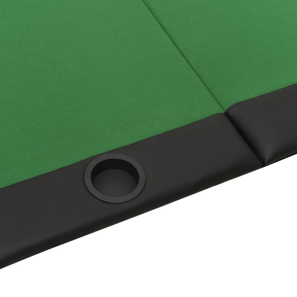 Tablero de póquer plegable para 10 jugadores verde 208x106x3
