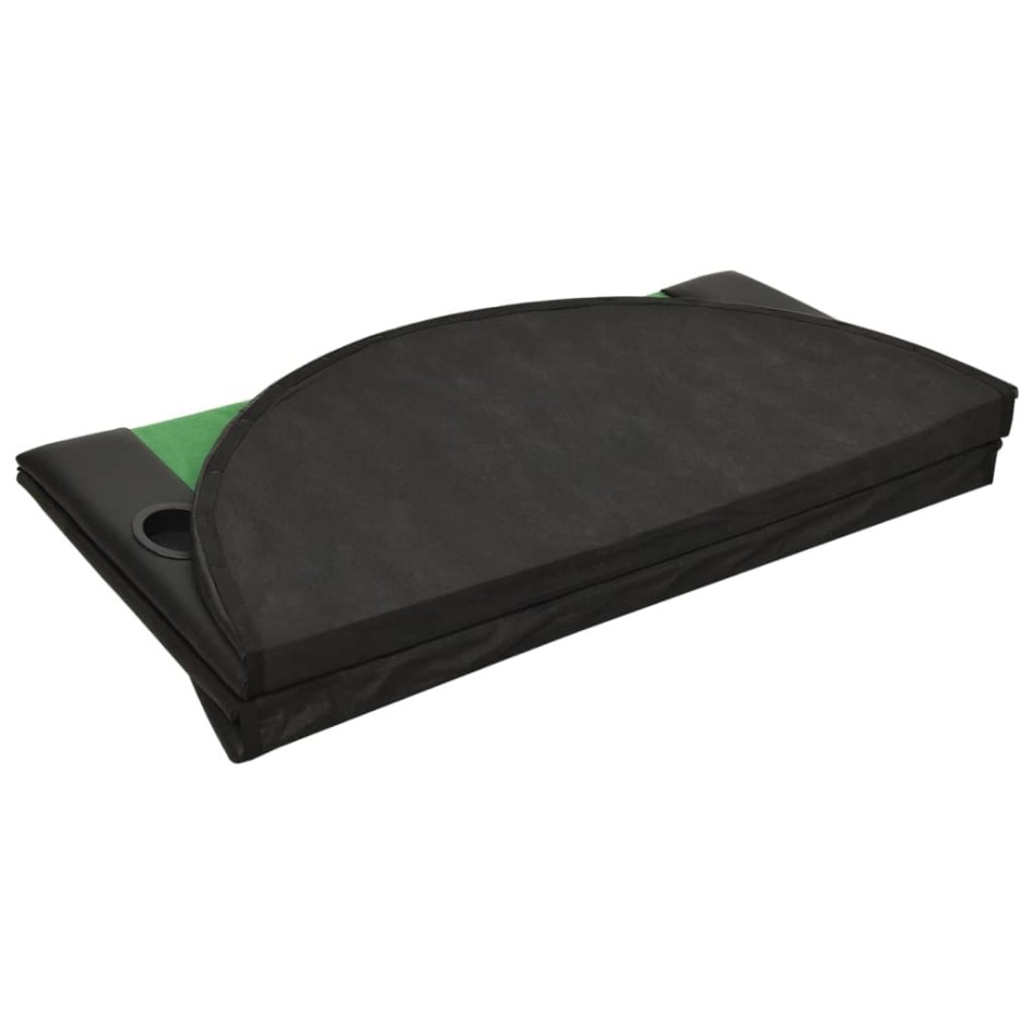 Tablero de póquer plegable para 10 jugadores verde 208x106x3