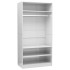 Armario de madera contrachapada blanco brillante 100x50x200