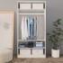 Armario de madera contrachapada blanco brillante 100x50x200