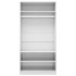 Armario de madera contrachapada blanco brillante 100x50x200