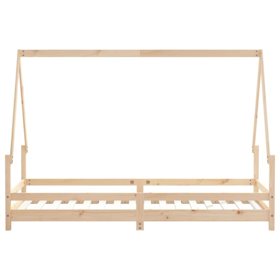 Estructura de cama para niños madera maciza de pino 80x200