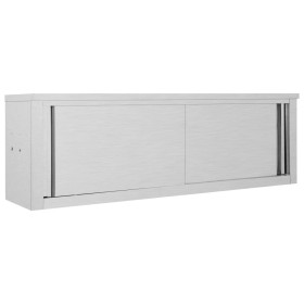 Armario pared de cocina puertas correderas acero 150x40x50