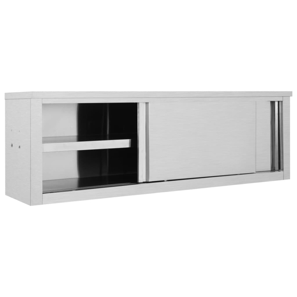 Armario pared de cocina puertas correderas acero 150x40x50