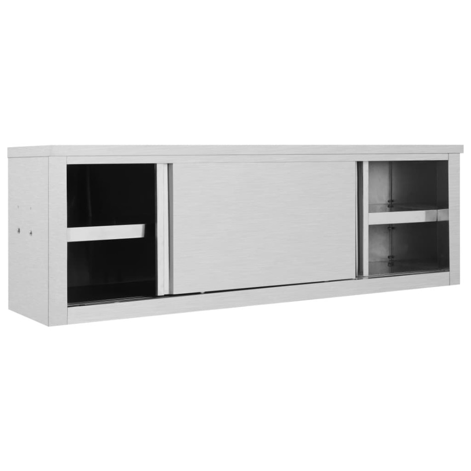 Armario pared de cocina puertas correderas acero 150x40x50