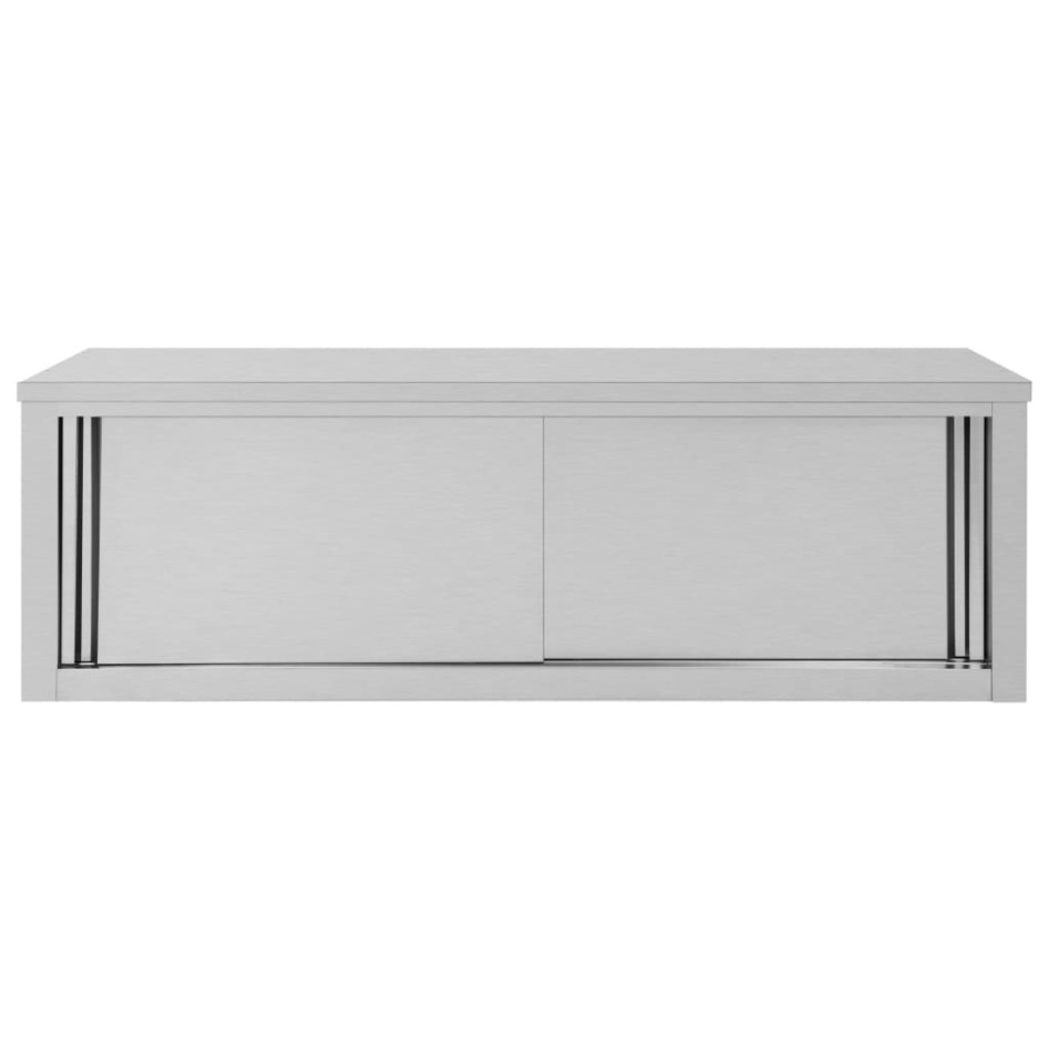 Armario pared de cocina puertas correderas acero 150x40x50