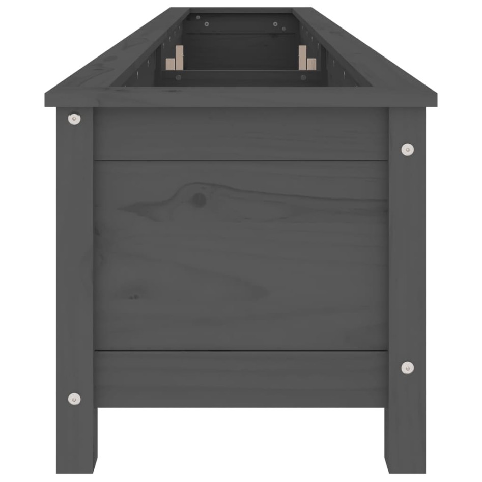 Arriate elevado de jardín madera maciza pino gris