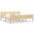 Estructura de cama madera maciza de pino 200x200