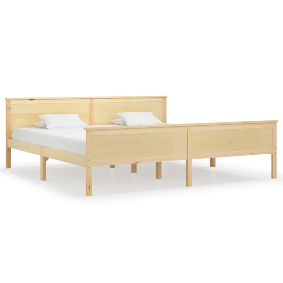 Estructura de cama madera maciza de pino 200x200