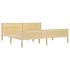 Estructura de cama madera maciza de pino 200x200