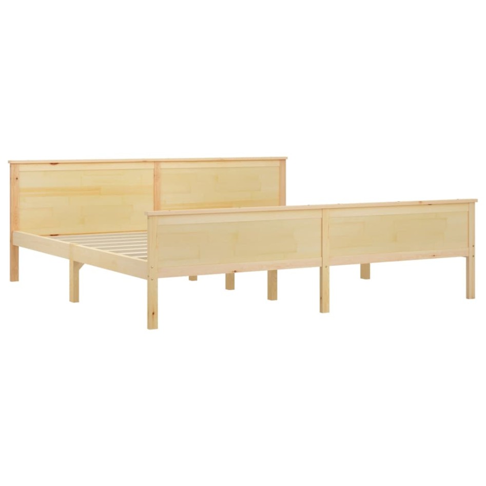 Estructura de cama madera maciza de pino 200x200