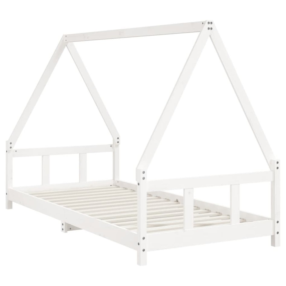 Estructura de cama para niños madera de pino blanco 90x200