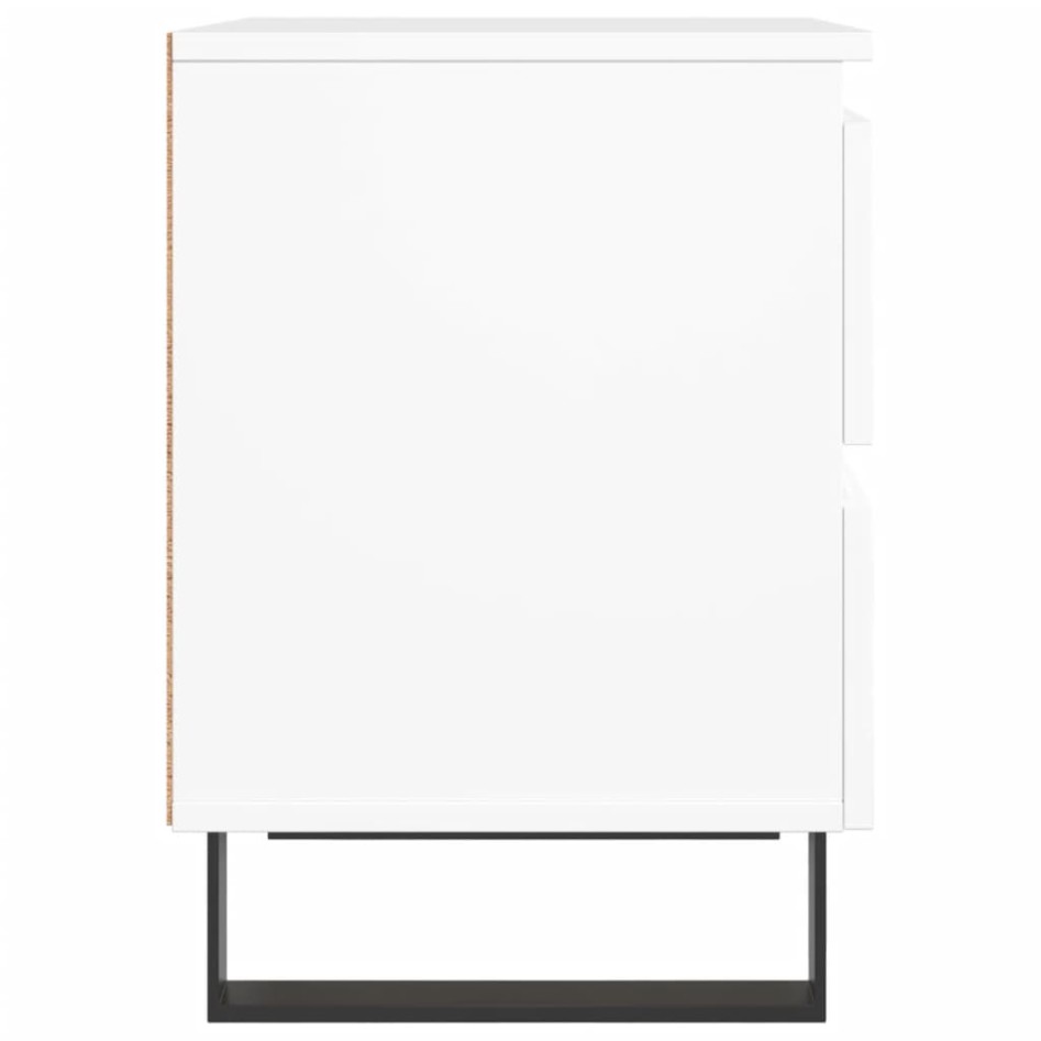 Mesitas de noche 2 uds madera de ingeniería blanco 40x35x50