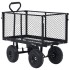 Carrito de mano de jardín negro 350