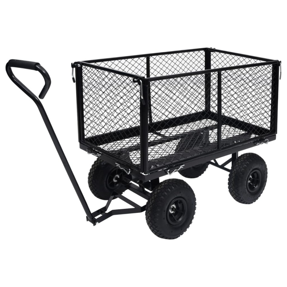 Carrito de mano de jardín negro 350