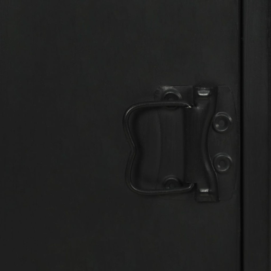 Estantería de madera maciza de abeto y acero 40,5x32,5x180