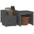Set de cajas de jardín 3 piezas madera maciza de pino