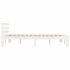 Estructura de cama de madera maciza blanco 160x200