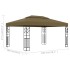 Cenador con doble techo gris taupe 3x4m 180