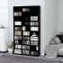Armario para CDs madera contrachapada negro 102x16x177,5