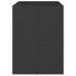 Mesa alta bar ratán PE y superficie vidrio negro 105x80x110