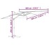 Sombrilla colgante con poste de aluminio terracota 300x300