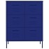 Armario de cajones de acero azul marino 80x35x101,5