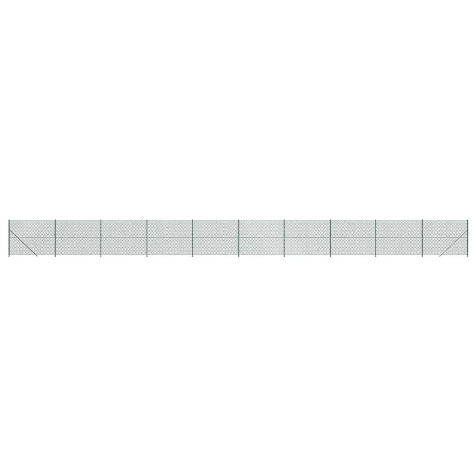 Cerca de alambre con brida verde 1,6x25