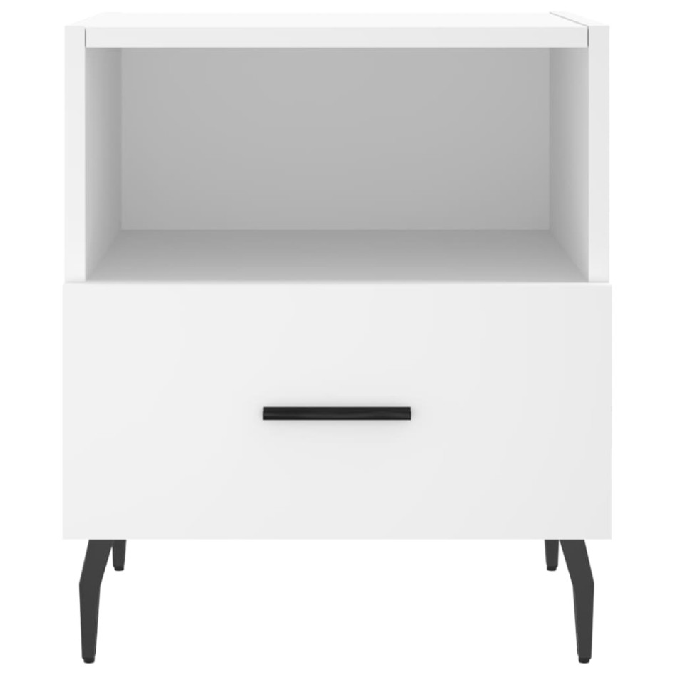 Mesitas de noche 2 uds madera ingeniería blanco 40x35x47,5