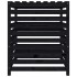 Compostador de madera maciza de pino negro 82,5x82,5x99,5