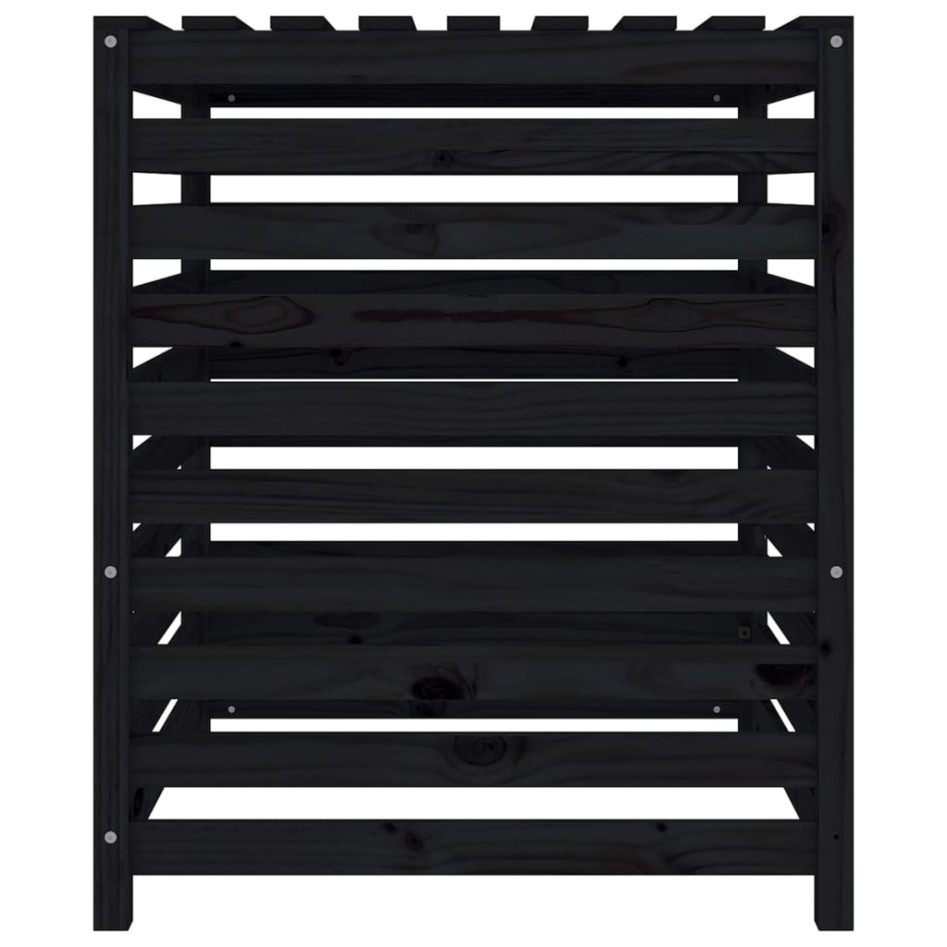 Compostador de madera maciza de pino negro 82,5x82,5x99,5