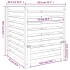 Compostador de madera maciza de pino negro 82,5x82,5x99,5