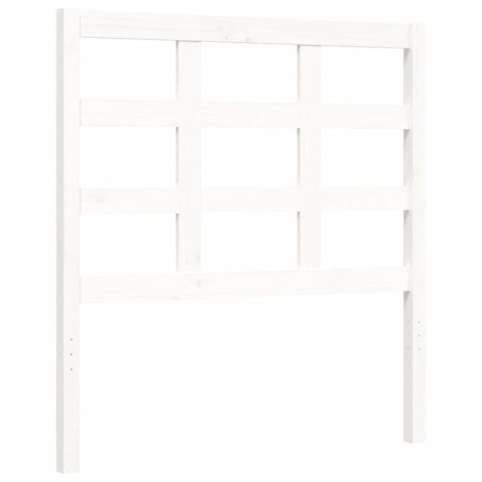 Estructura de cama individual con cabecero madera maciza